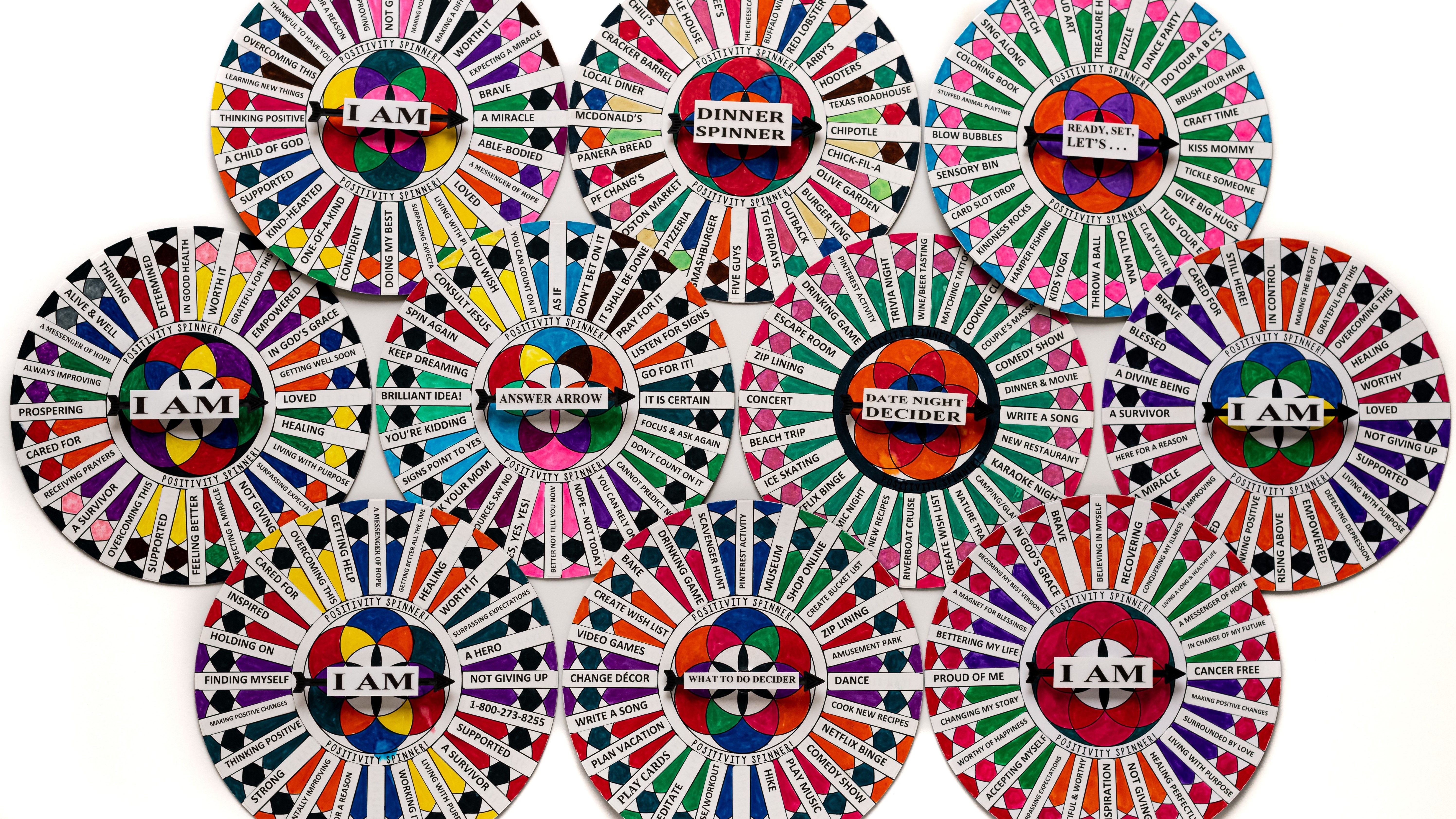 Positivity and Inspiration Spinner Coloring and DIY Art Activity Workshop project image