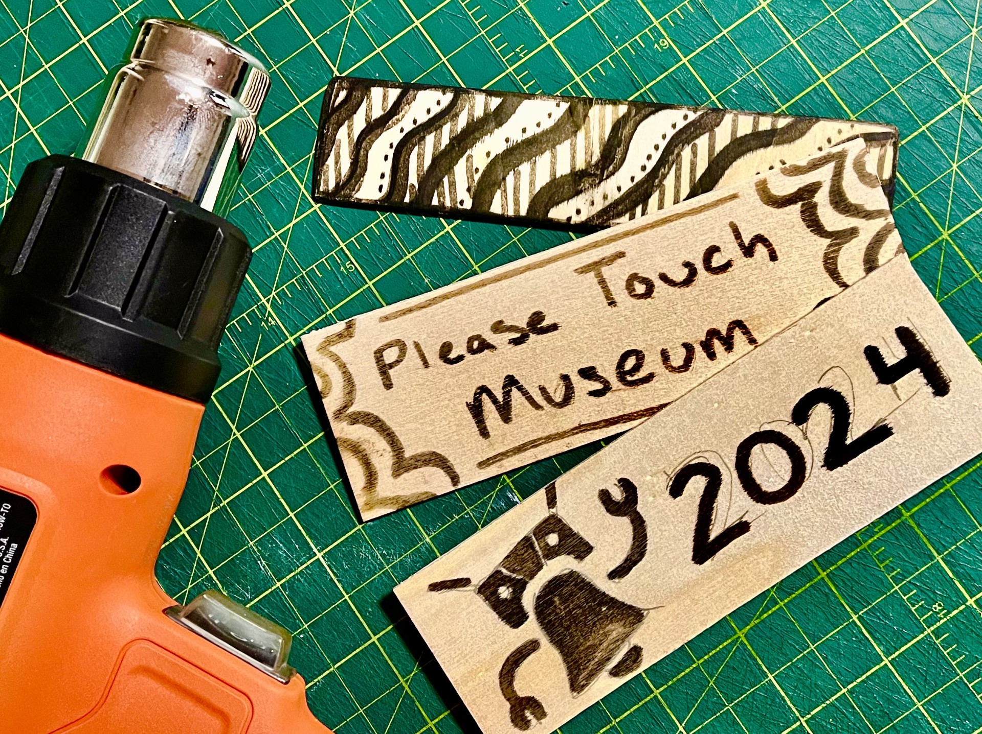 Custom Burnt Bookmarks with the Please Touch Museum project image
